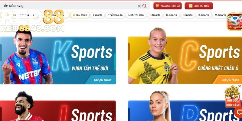 Giới thiệu về sảnh cá cược Red88 thể thao được yêu thích