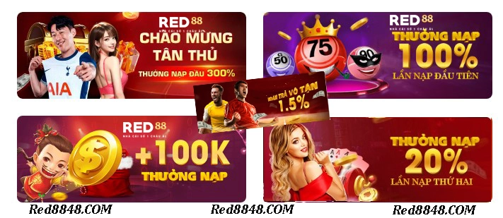 Khuyến Mãi RED88 diễn ra xuyên suốt,nhằm hỗ trợ Tân Thủ